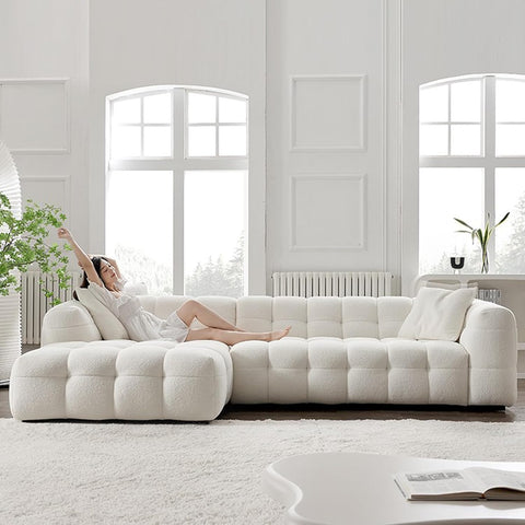 WENBO Cotton Candy Luxury Lambswool Sofa Set