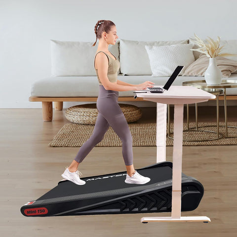 Maston Treadmills Mini T50 2.5HP Walking Pad Under Desk Treadmill 1-8KM/H 120Kg Weight Capacity Portable Treadmills for Home and Office
