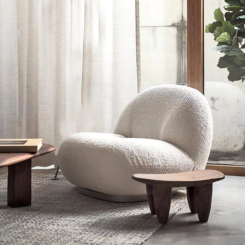 WENBO Luxurious Soft Lambswool Sofa Chair