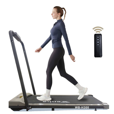 WENBO WB-H300 Walking Pad Under Desk Treadmill, Speed Range 1-12Km/h, Portable Treadmills Motorized Running Machine Treadmills for Home, Maximum Load 120kg Shortcut Key & Remote Control